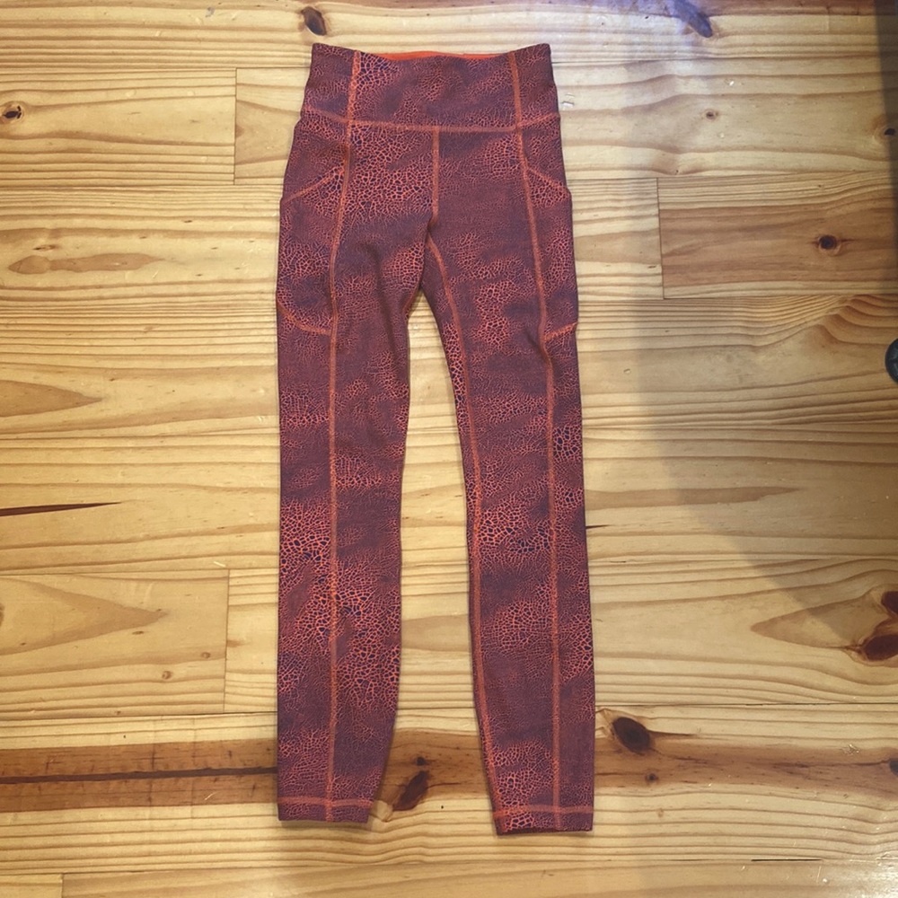 Red & orange lululemon leggings